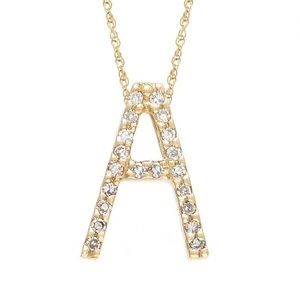 Diamond Initial Necklace A - P